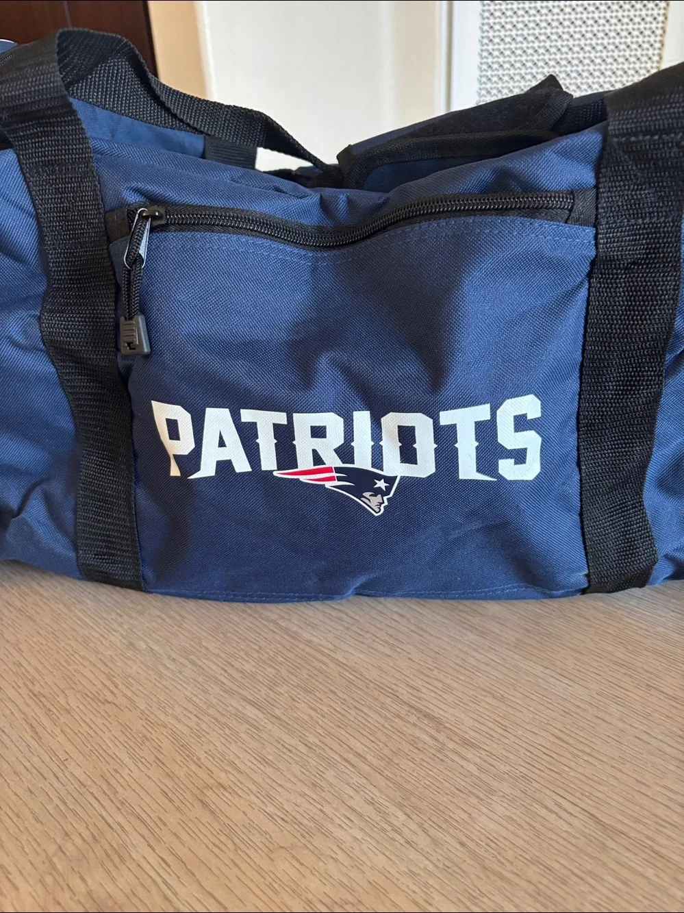 New England Patriots Navy Team Duffle Bag